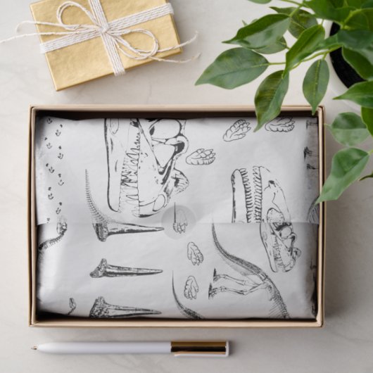 Dinosaur Fossil Bones Pattern Seidenpapier (Geschenk)