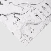 Dinosaur Fossil Bones Pattern Seidenpapier (Ausschnitt)