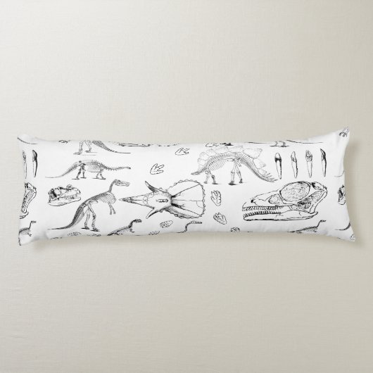 Dinosaur Fossil Bones Pattern Seitenschläferkissen (Rückseite)