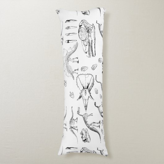 Dinosaur Fossil Bones Pattern Seitenschläferkissen (Vorderseite Vertikal)