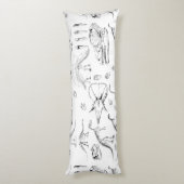 Dinosaur Fossil Bones Pattern Seitenschläferkissen (Rückseite (Vertikal))