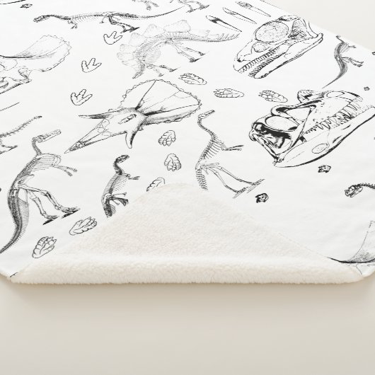 Dinosaur Fossil Bones Pattern Sherpadecke (3/4)