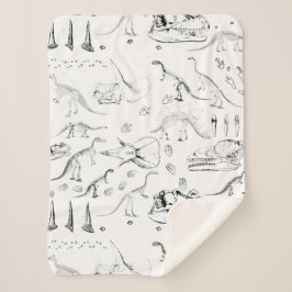 Dinosaur Fossil Bones Pattern Sherpadecke