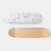 Dinosaur Fossil Bones Pattern Skateboard (Horizontal)