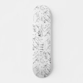 Dinosaur Fossil Bones Pattern Skateboard (Vorne)