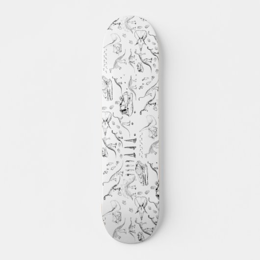 Dinosaur Fossil Bones Pattern Skateboard (Vorne)