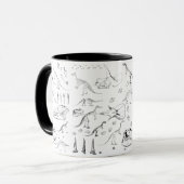 Dinosaur Fossil Bones Pattern Tasse (Vorderseite Links)