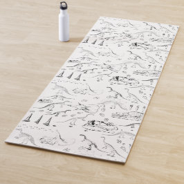 Dinosaur Fossil Bones Pattern Yogamatte