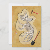 Dinosaur Fossil Dig Birthday Einladung (Rückseite)
