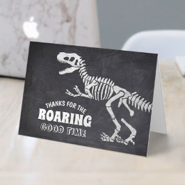 Dinosaur Fossil Excavation Chalkboard Birthday Dankeskarte