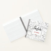 Dinosaur Fossil Knochen Muster Kids Sketchbook Notizblock (Innenseite)