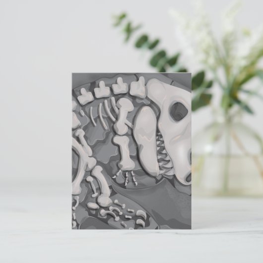 Dinosaur Fossil Postkarte (Stehend Vorderseite)
