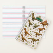 Dinosaur Fossil und Fern-Notebook Notizblock (Innen)