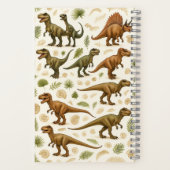 Dinosaur Fossil und Fern-Notebook Notizblock (Rückseite)