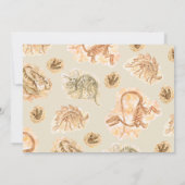 Dinosaur Fossil zum Geburtstag Einladung (Rückseite)