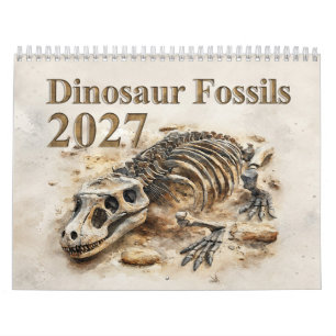 Dinosaur-Fossilien – Prähistorisches Fossil 2027 Kalender
