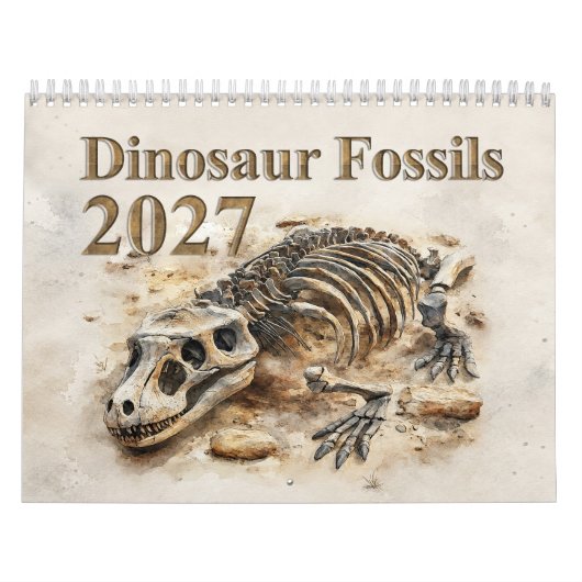 Dinosaur-Fossilien – Prähistorisches Fossil 2027 Kalender (Titelbild)