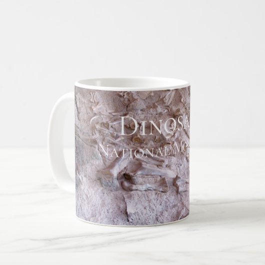 Dinosaur Fossils Dinosaur National Monument Quarum Kaffeetasse (Vorderseite Links)