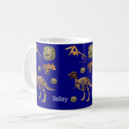 Dinosaur Fossils Tasse (Vorderseite Links)