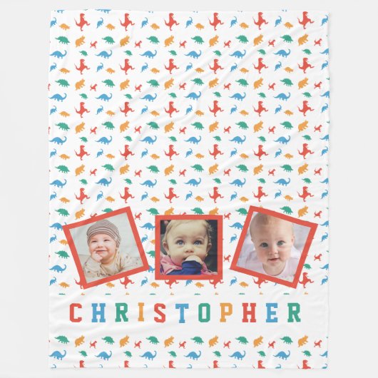 Dinosaur-Fotovorlage Fleecedecke (Vorderseite)