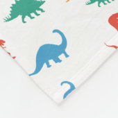Dinosaur-Fotovorlage Fleecedecke (Ecke)