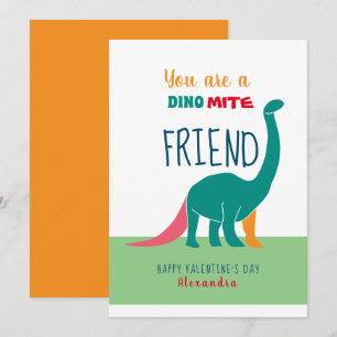 Dinosaur Freund Valentinstag Feiertagskarte