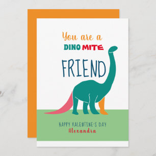 Dinosaur Friend Valentinstag Feiertagskarte