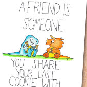 DINOSAUR FRIENDS 2 Postkarte von Nicole Janes