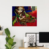 Dinosaur Friends 3 ART DRUCKEN Fantasiegewerbe Poster (Heimbüro)