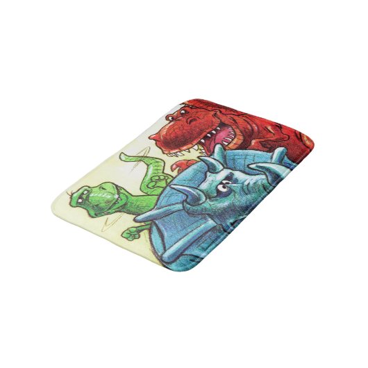 Dinosaur Friends Badematte (Schrägansicht)