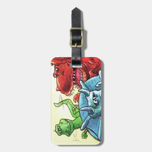 Dinosaur Friends Gepäckanhänger (Vorderseite vertikal)