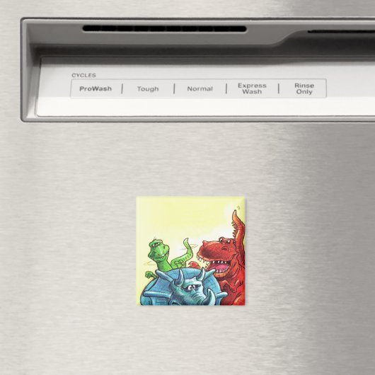 Dinosaur Friends Magnet (In Situ (Geschirrspüler))