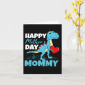 Dinosaur Frohen Muttertag Mama T-Rex Herz Karte (Gelbe Blume)
