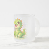 Dinosaur Frosted Glass Mug Mattglastasse (VorderseiteRechts)