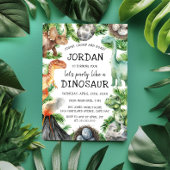 Dinosaur Fun Geburtstagsparty Einladung