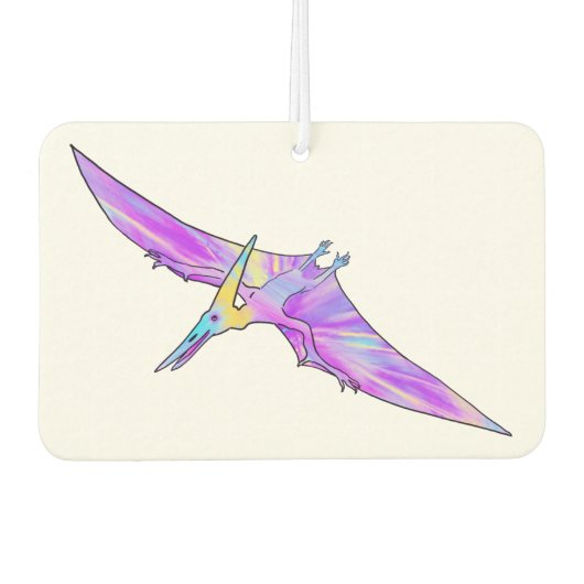 Dinosaur Funky Pink Jazzy Pterodactyl für Mädchen Autolufterfrischer (Vorderseite)