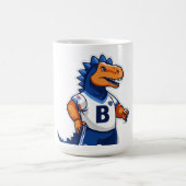 Dinosaur Fußball Logo – Kinder Fußball Maskottchen Kaffeetasse (Mittel)