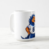 Dinosaur Fußball Logo – Kinder Fußball Maskottchen Kaffeetasse (Vorderseite Links)
