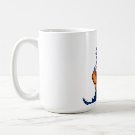 Dinosaur Fußball Logo – Kinder Fußball Maskottchen Kaffeetasse (Links)