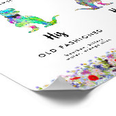 Dinosaur Gay Wedding Signature Drinks Poster (Ecke)