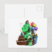 Dinosaur Geburtstag 6 Postkarte (Vorne/Hinten)