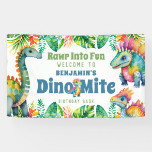 Dinosaur Geburtstag Dino-mite Tropical Welcome Par Banner