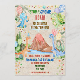 Dinosaur Geburtstag Dino Party Tierische Einladung