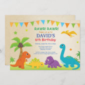 Dinosaur Geburtstag Einladung Dino Party (Vorne/Hinten)