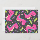 Dinosaur Geburtstag Einladung Girl Dinosaur Party (Rückseite)