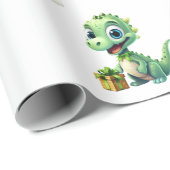Dinosaur Geburtstag Geschenkpapier (Rolleneckpunkt)