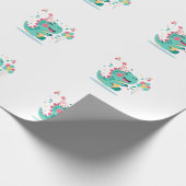 Dinosaur Geburtstag Geschenkpapier (Ecke)
