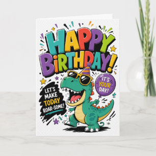 Dinosaur-Geburtstag Karte