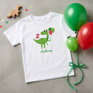 Dinosaur Geburtstag Name Alter Kinder T-Shirt