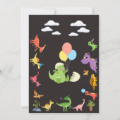 Dinosaur / Geburtstag süßer Dino-Junge  Einladung (Rückseite)